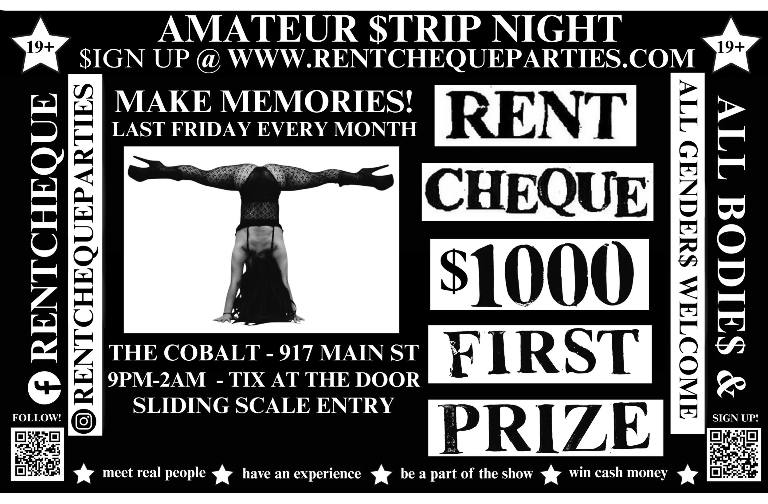 Rent Cheque - Amateur Strip Night